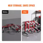 Heavy-Duty Car Dolly Storage Rack with 360° Swivel Casters, 4-Dolly Capacity 6 63214 9b9423