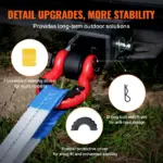 Heavy-Duty 2" D-Ring Shackle Hitch Receiver with Lock Pin for Towing & Recovery 6 63223 44a45d