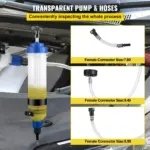 1.5Qt Manual Oil & Brake Fluid Extractor Pump Kit for Cars & Engines 7 63686 240eb3