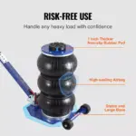 3 Ton Triple Bag Pneumatic Air Jack with Wheels & Long Handle 5 63687 7cc753