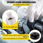 14-Piece Low-Profile Oil Filter Socket & Wrench Cap Set 8 63697 098144