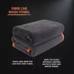 Premium Gray Microfiber Car Drying Towel 16.5x16.5 Inch 5 64016 00d585