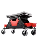 Rolling Mechanic Seat with Wheels and Tool Trays – Heavy Duty Garage Creeper Stool 300 lbs