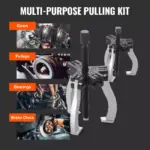 2-Piece Reversible Jaw Gear Puller Set – 3" & 7" Heavy-Duty Puller Kit 4 64110 9a460a