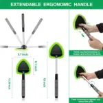 Windshield Cleaning Tool with Extendable Handle & Microfiber Pads 10 64232 c6ef9c
