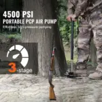 3-Stage High Pressure Hand Pump 4500 PSI with Gauge for Air Guns, Tires & More 4 64487 5db2f8