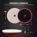 Polishing Wool Pad for Car Detailing - 3"/5"/6" Scratch Removal & Finishing Pad 8 64539 d5454b