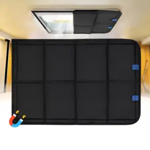 Magnetic RV Window Shade - Foldable UV Protection & Windproof Privacy Cover for Camping