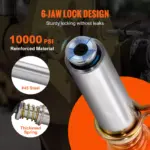 High Pressure Grease Gun Coupler 10000 PSI Quick Release NPT 1/8 Fitting 5 65105 1f8468