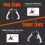 3" & 7" Reversible Gear Puller Set - 2 & 3 Jaw Pullers for Auto & Mechanical Work 6 65115 dc038c