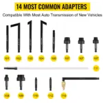 10L Transmission Fluid Pump with Pressure Gauge & 14 Adapters 7 65255 7d81c0