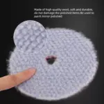 5-Inch Blue Medium Cut Wool Polishing Pad with Hook & Loop Backing for Car Buffing 6 65290 818775