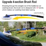 4-Section Telescopic Car Wash Brush with Long Handle & Chenille Cleaning Head 6 65398 c144b5
