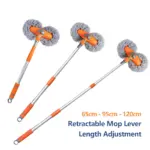 Telescopic Rotating Car Wash Mop with Double Brush Head & 360° Swivel Handle 9 65438 7f0de7