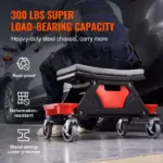 Heavy Duty Rolling Mechanic Seat with Tool Trays & Drawer – 300 LBS Capacity, Ideal for Garage & Automotive Work 4 65588 92cf89
