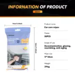 50-Pack Car Interior Leather Cleaning Wipes 11 66084 8873b3