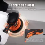 6-Inch Cordless Car Buffer Polisher with 6-Speed Control and 4 Pads 5 66310 3e1e1c