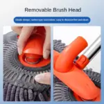 Telescopic Car Wash Mop with Double Brush Head & 360° Rotation 7 66417 8af68e