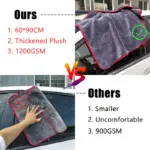 1200GSM Microfiber Car Detailing Towel for Drying, Cleaning & Polishing - 36" x 24" for Tesla 8 68444 afc939