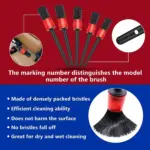 5Pcs Car Cleaning Brush Kit for Interior & Exterior Detailing 7 69078 944fcf
