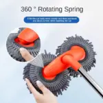 Rotating Double Brush Head Car Wash Mop with Telescopic Handle 5 69885 46c48a