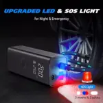Portable Electric Tyre Inflator Pump with LED Lamp 8 72036 0a68b5