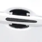 Carbon Fiber Car Door Handle Scratch Protector & Rearview Mirror Strip 6 75664 58d6cc