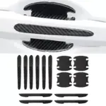 Carbon Fiber Car Door Handle Scratch Protector & Rearview Mirror Strip 4 75664 e619db