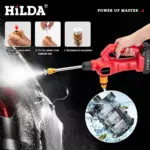 Wireless High-Pressure Car Washer 100W, 25BAR, 1500mAh with Multi-Function Adjustable Nozzle 9 76670 5c69b0