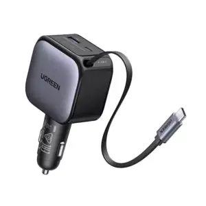 145W Fast Car Charger with 3 USB-C & 1 USB-A Ports for iPhone & MacBook