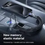 60W Retractable USB-C Car Charging Cable with Fast Data & CarPlay Support 6 76976 16c466