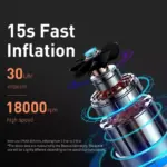 Portable 12V Digital Air Compressor for Car, Motorcycle & Bike Tires 6 77039 d9fb9d