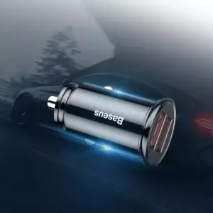 30W Dual-Port Car Fast Charger with USB-C Quick Charge