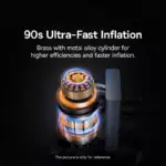 Portable Electric Tire Inflator 150PSI Mini Air Pump for Bikes and Cars 4 77304 5ebe93