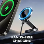15W Wireless Magnetic Car Phone Holder with 360° Rotation 3 77684 89111c
