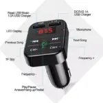 Car Bluetooth MP3 Player with Hands-Free Calling, FM, USB and Card Slot 4 77796 bb7e89