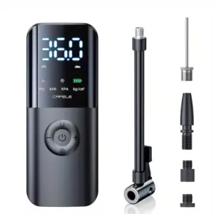 12V Wireless Car Air Compressor – Portable Electric Tyre Inflator with Digital Display