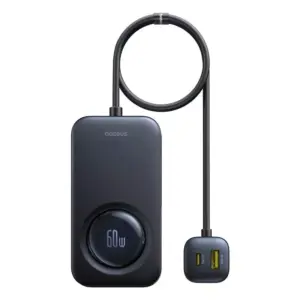 105W 6-Port Retractable Car Charger with PD & QC Fast Charging