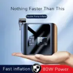 Portable 80W Wireless Tire Inflator with LED Light & Pressure Tester 4 77970 d974bc