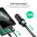 Mini Dual USB Car Charger 4.8A Fast Charge Adapter for Phones & Tablets 5 78214 b38e19