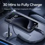 30W Dual USB-C Car Charger with Pull Ring & Fast Charging for All Devices 6 78578 689521