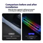 LED Door Sill Welcome Light with Remote Control for Car Interior Atmosphere 7 78634 2a3bea