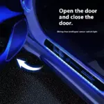 LED Door Sill Welcome Light with Remote Control for Car Interior Atmosphere 5 78634 3c9142