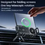 360° Rotating Wireless Car Charger Stand with Fast Charging & Phone Holder 7 78712 32b194