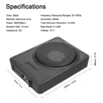 10" 800W Slim Car Subwoofer with Built-in Amp 9 78921 35a4e2
