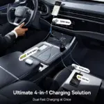 100W Dual USB-C Car Charger with Retractable Cables & 4-Port 450° Swivel Design 5 79012 06dac0