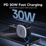 75W Fast Car Charger with Retractable Cable – Dual Port USB-C & A 4 79049 0b8d6c