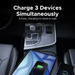 75W Fast Car Charger with Retractable Cable – Dual Port USB-C & A 7 79049 f4a91e