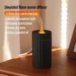 Flame Effect Aromatherapy Diffuser & USB Car Air Humidifier Mist Maker 4 79059 682a9e