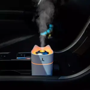 Adorable Cat USB Ultrasonic Humidifier & Aroma Diffuser with Night Light